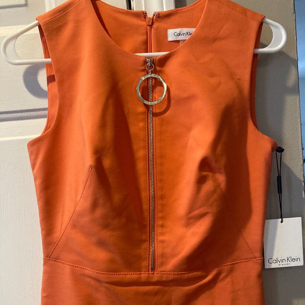 NWT Calvin Klein Size 2 Coral Pink Dress